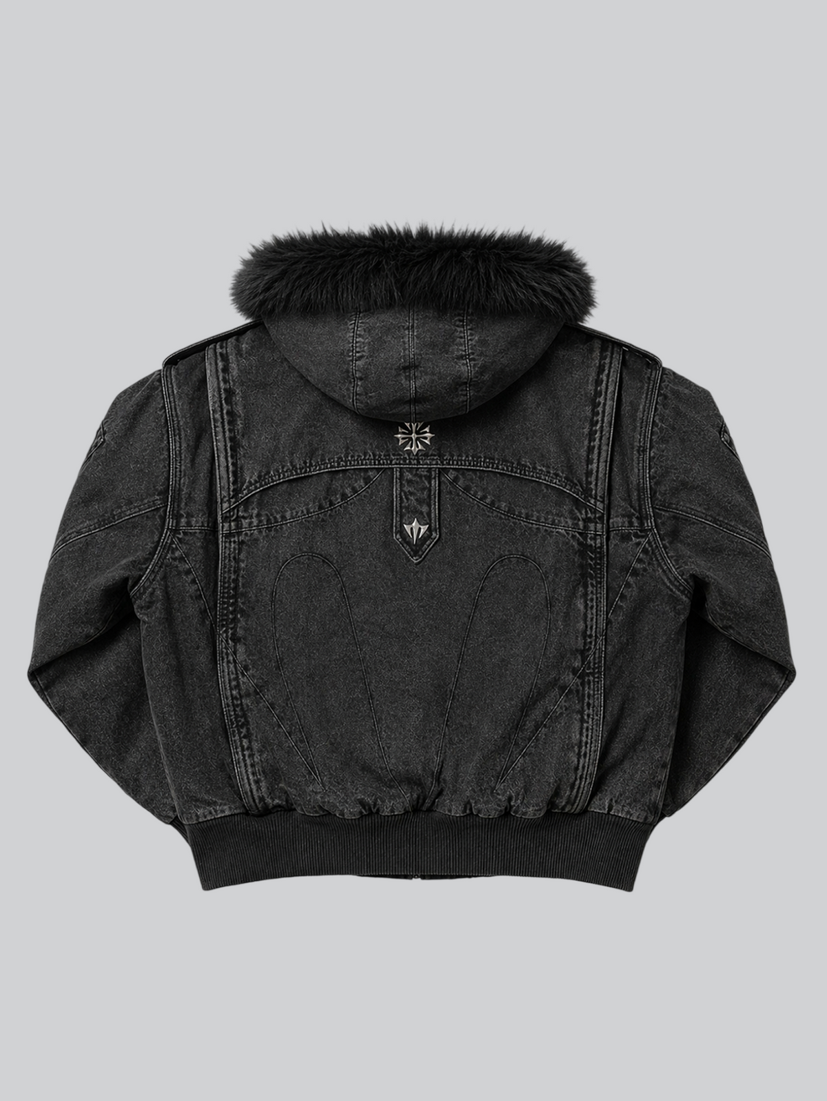 Fur Forged Denim Bomber