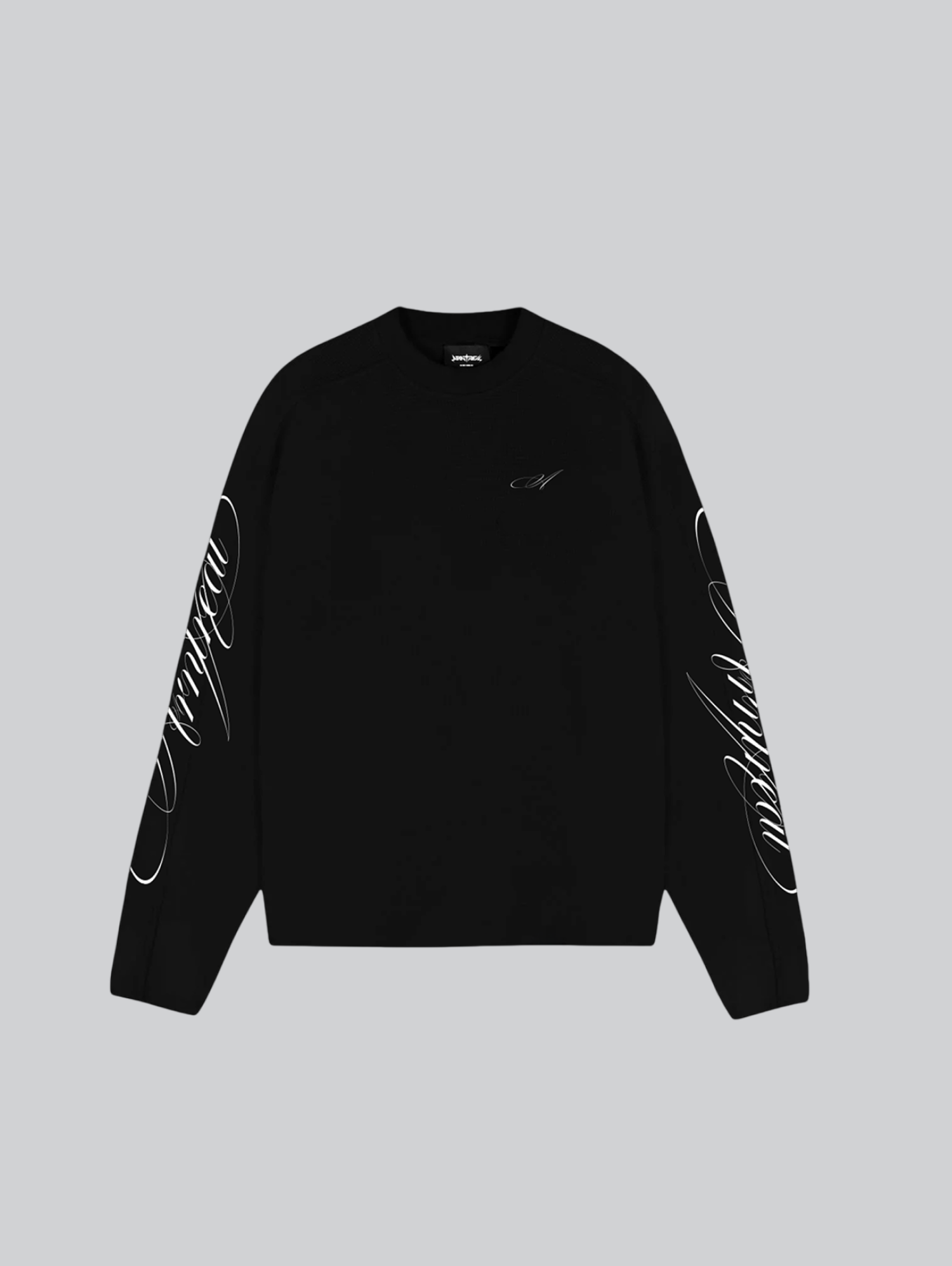 Script Longsleeve Waffle Black