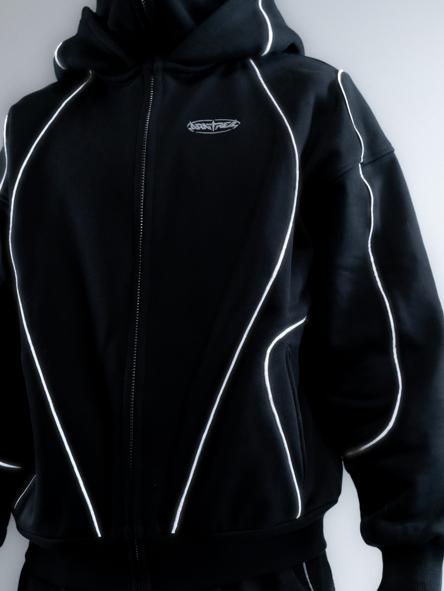 Reflective Phantom Hoodie Black