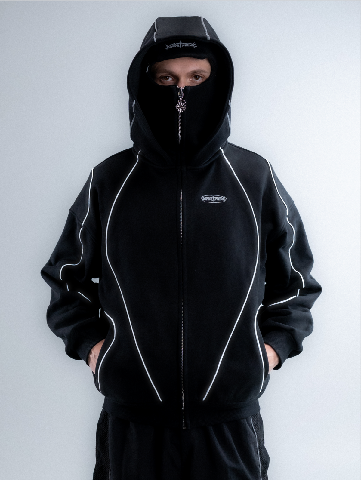 Reflective Phantom Hoodie Black