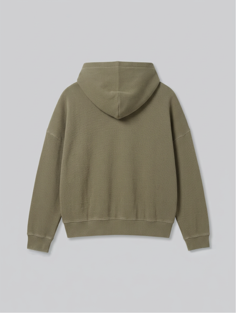 Waffle Olive Hoodie