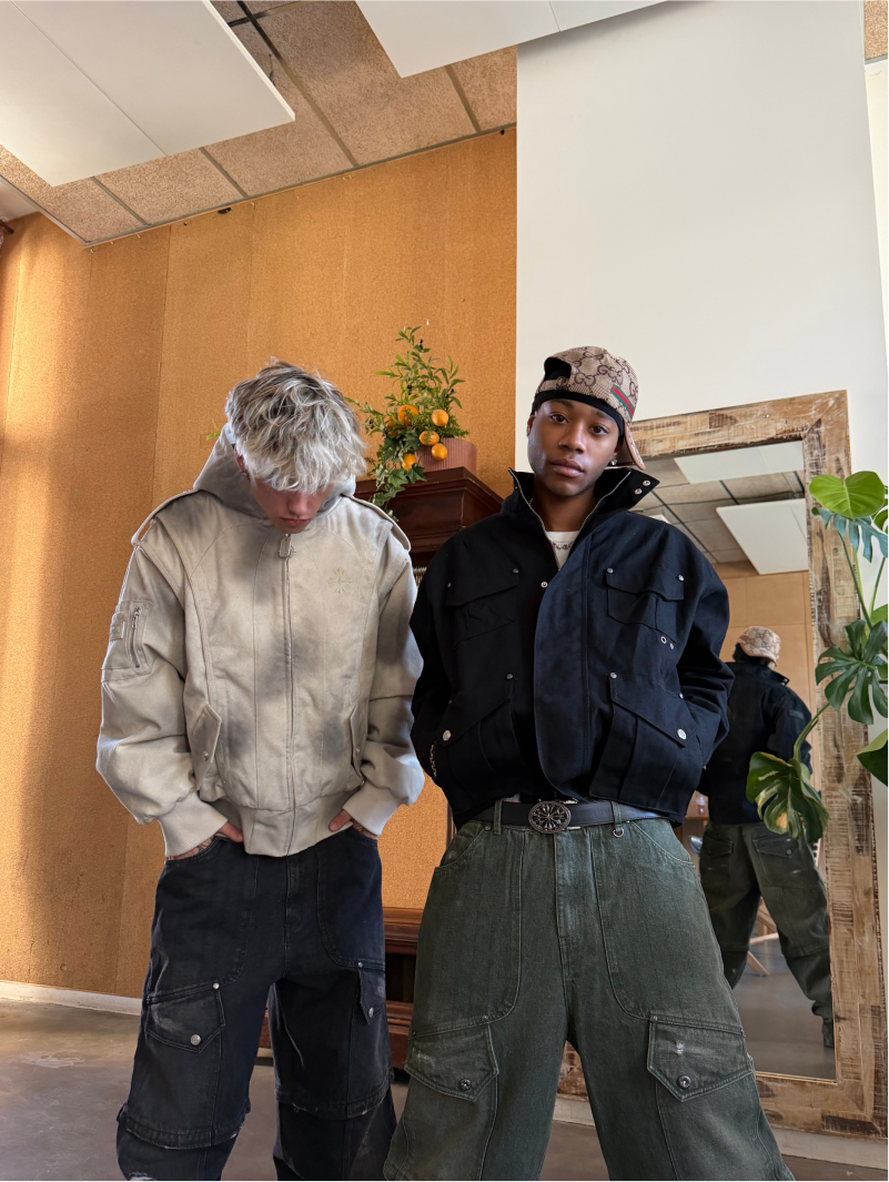 Forged Sand Denim Bomber