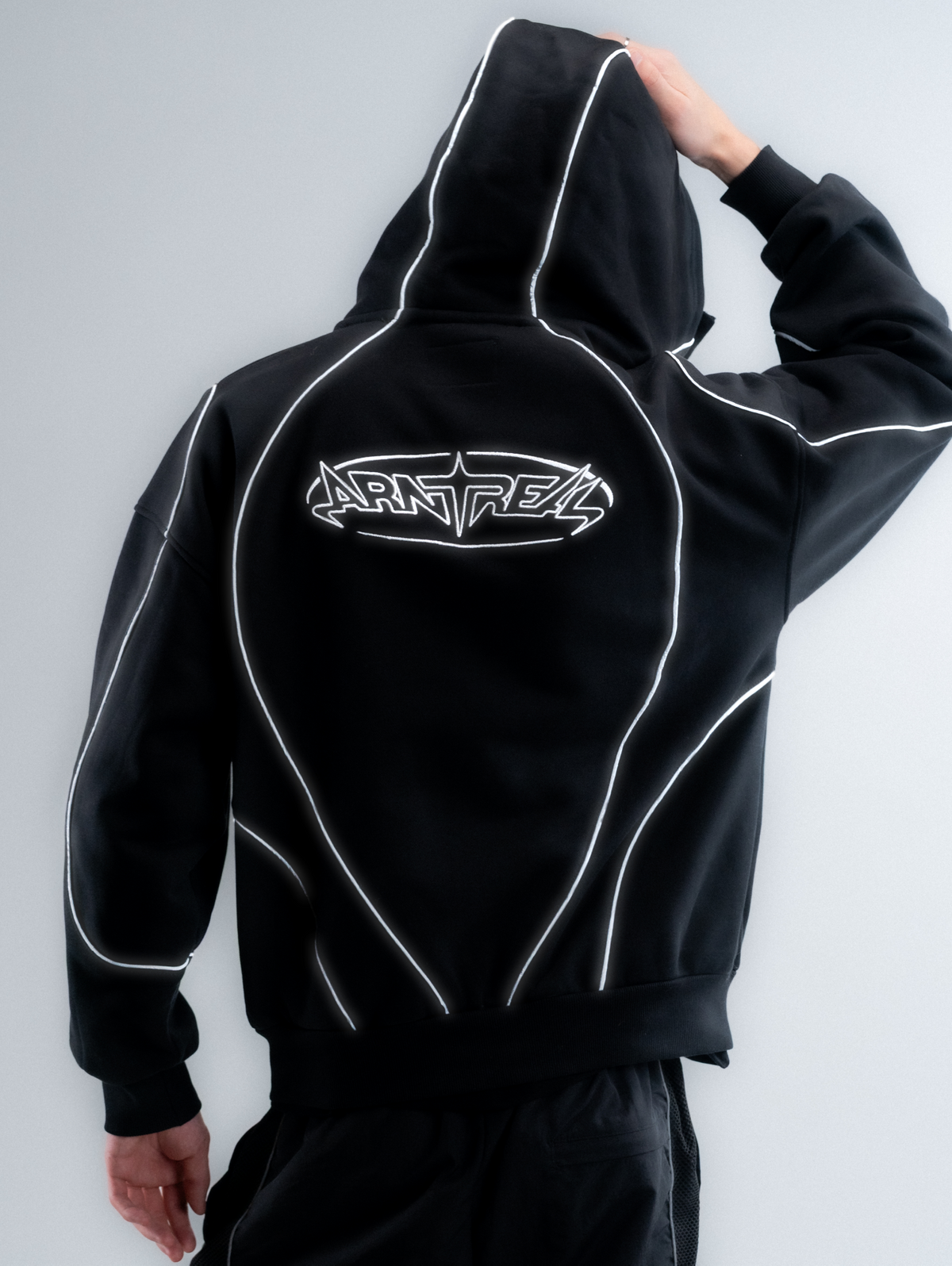 Reflective Phantom Hoodie Black