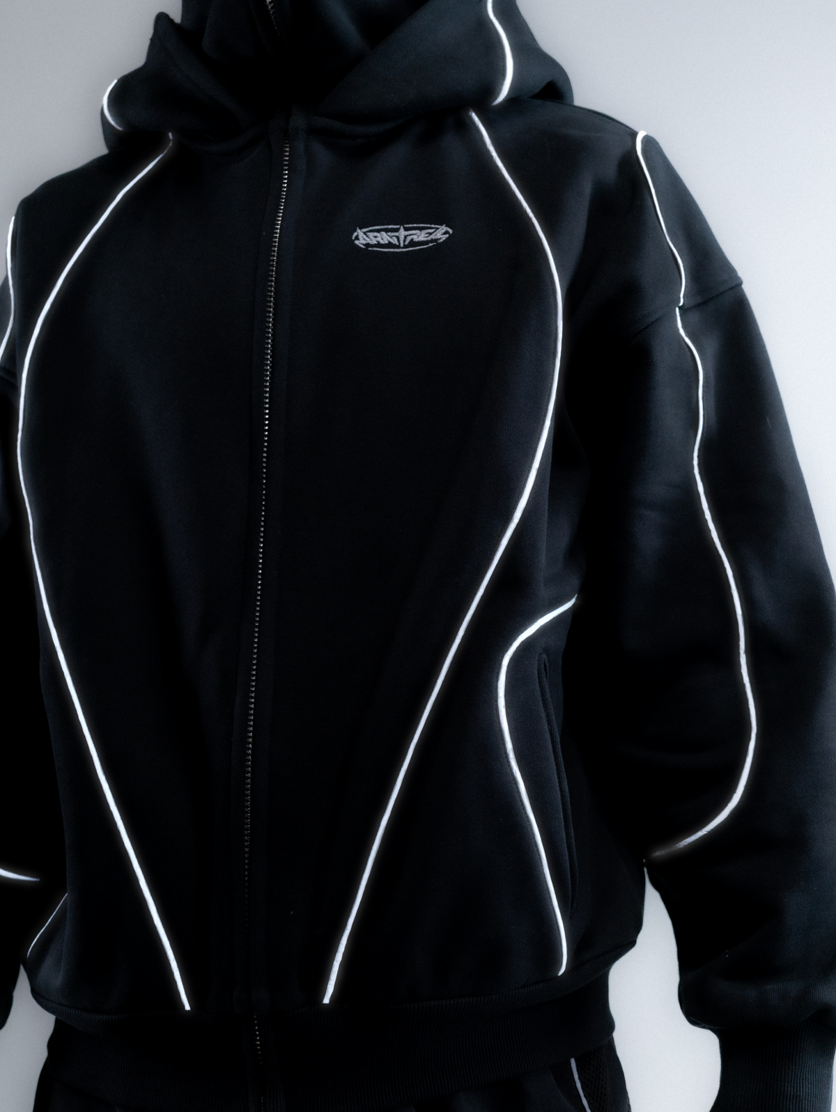 Reflective Phantom Hoodie Black